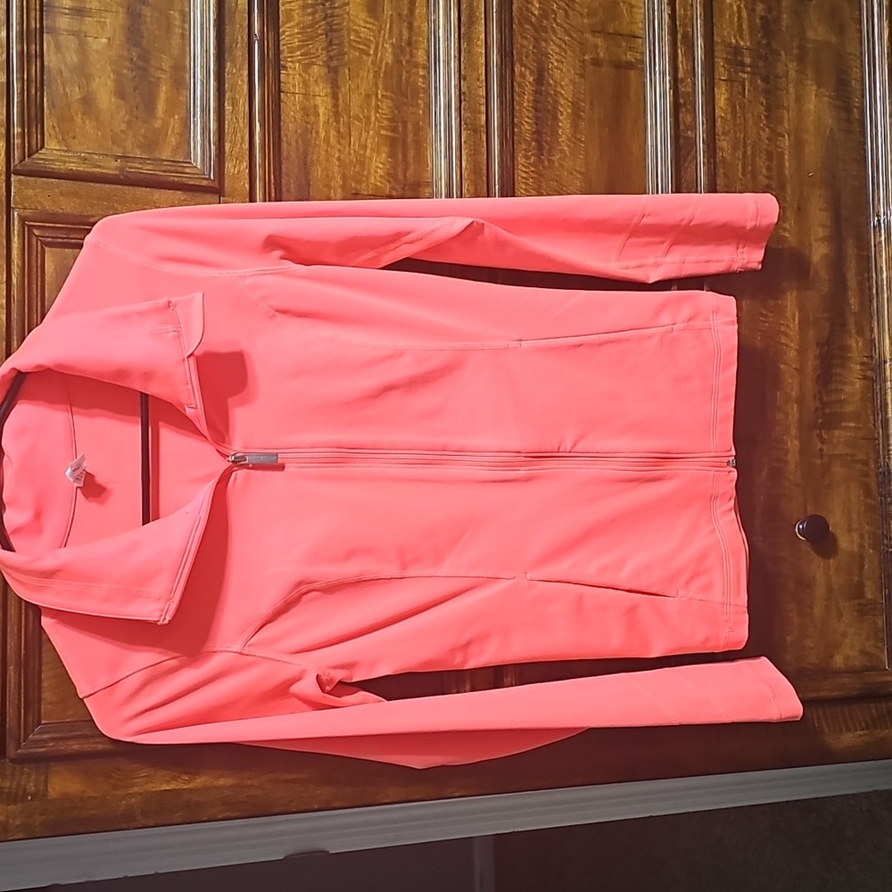 Womens Under Armour Like New Zip Active Jacket!!. Gorgeous Neon Coral!! Sz S